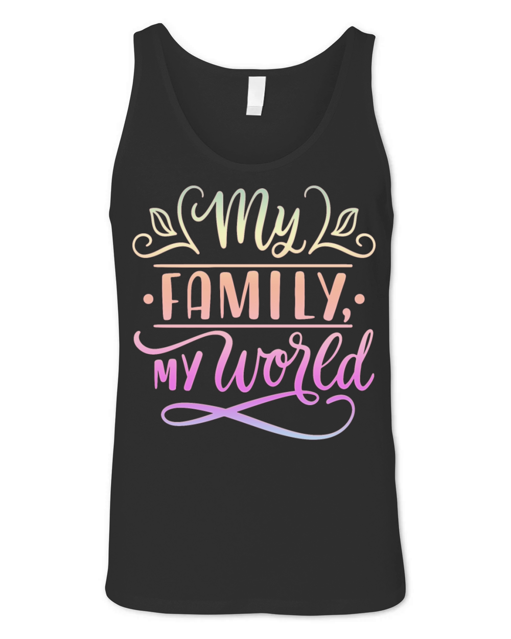 My Family My World Unisex Jersey Tank