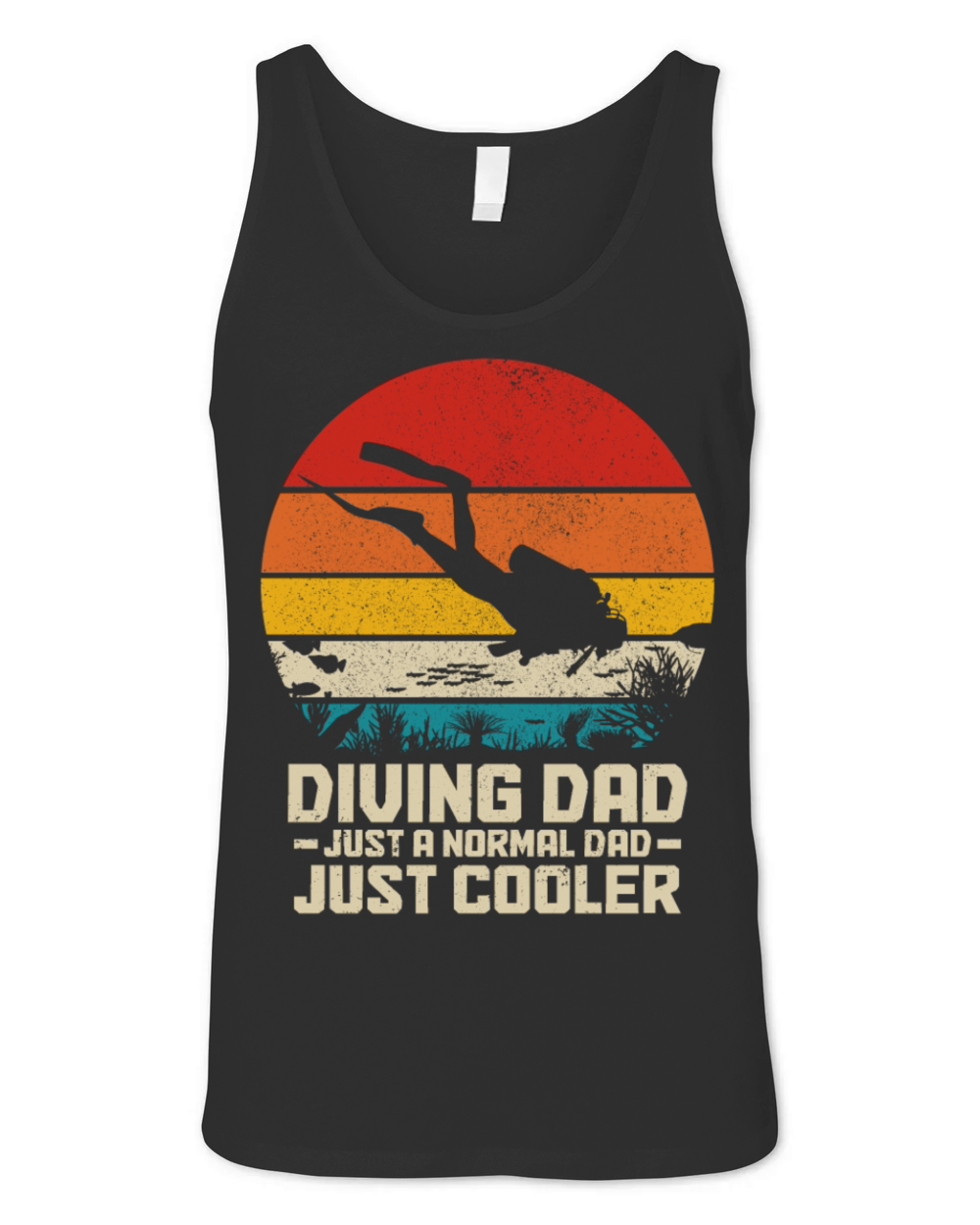 Scuba Diving Funny Vintage Diver Gift Unisex Jersey Tank