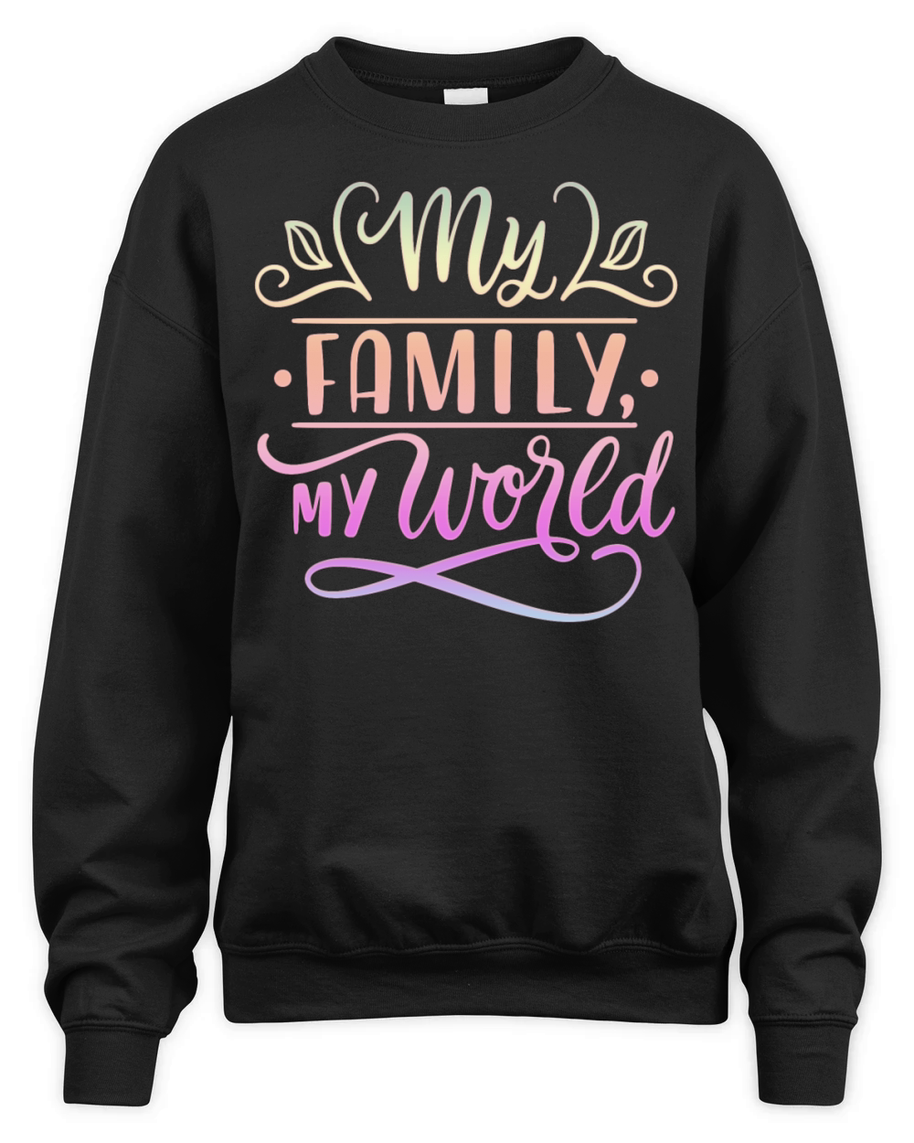 My Family My World Unisex Premium Crewneck Sweatshirt