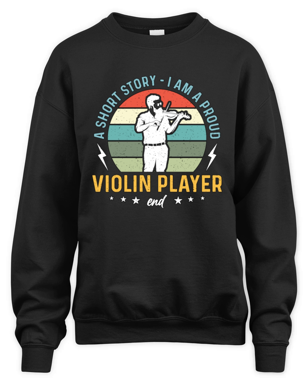 Violin Player A Short Story I Am A Proud Violinist Unisex Premium Crewneck Sweatshirt