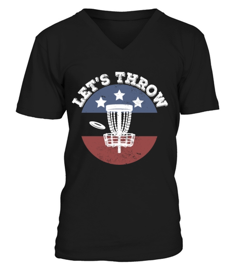 Disc Golf Player American Disc Golfer V-Neck T-shirt