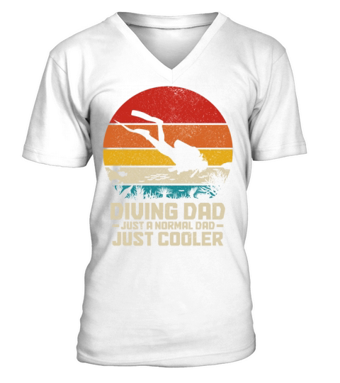 Scuba Diving Funny Vintage Diver Gift V-Neck T-shirt