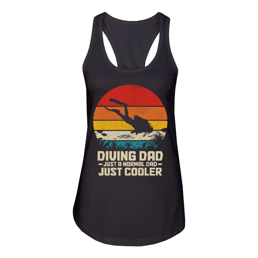 Scuba Diving Funny Vintage Diver Gift Women's Racerback Tank