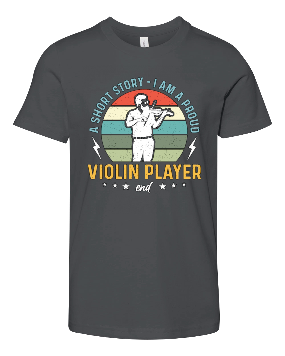 Violin Player A Short Story I Am A Proud Violinist Youth Unisex Jersey Tee
