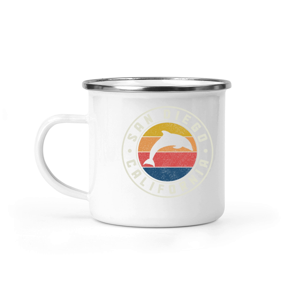 San Diego California Dolphin Souvenir Camping Mug