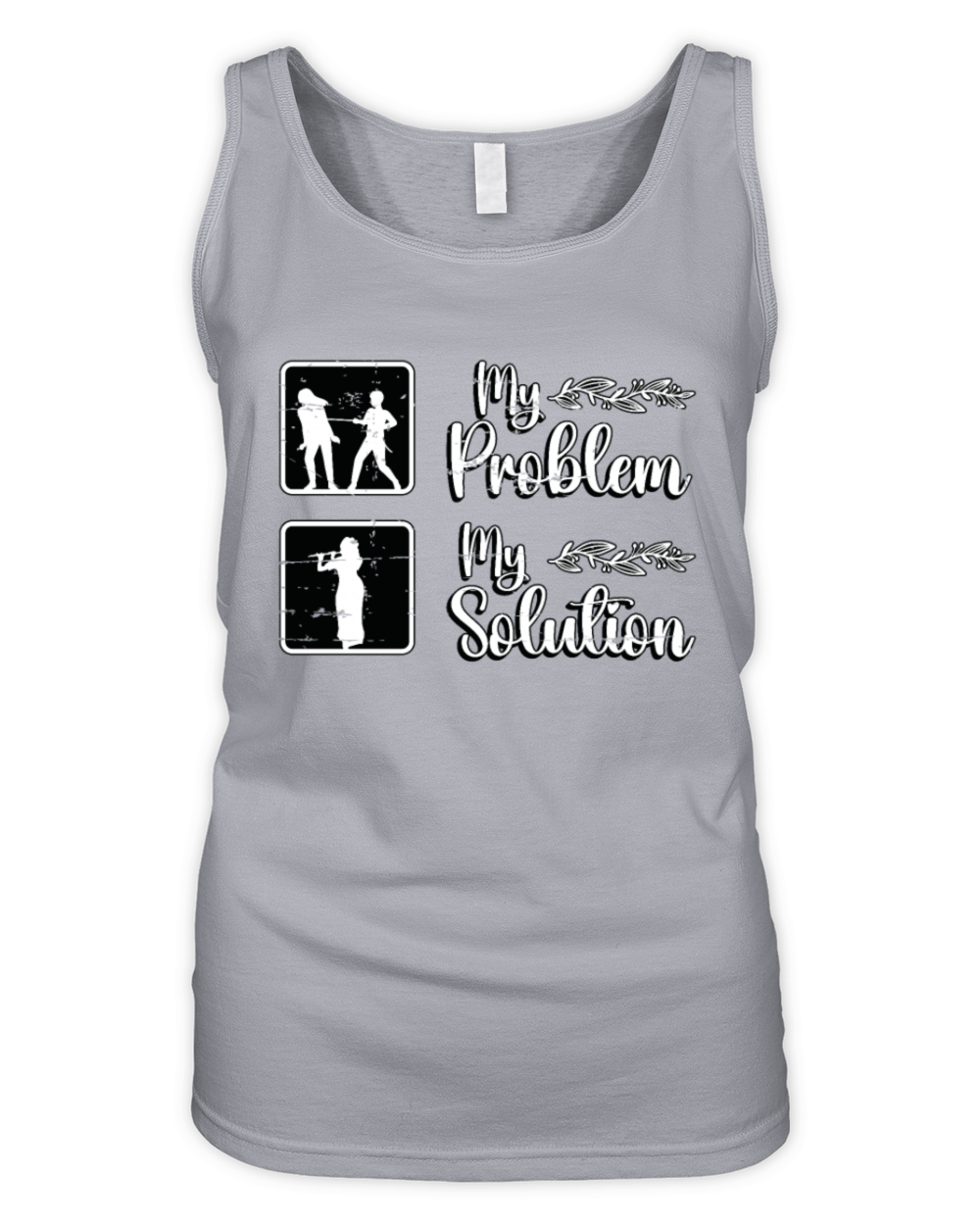 Flutes Player My Problem My Pictogram Mom Dad Organic Women's Tank Top
