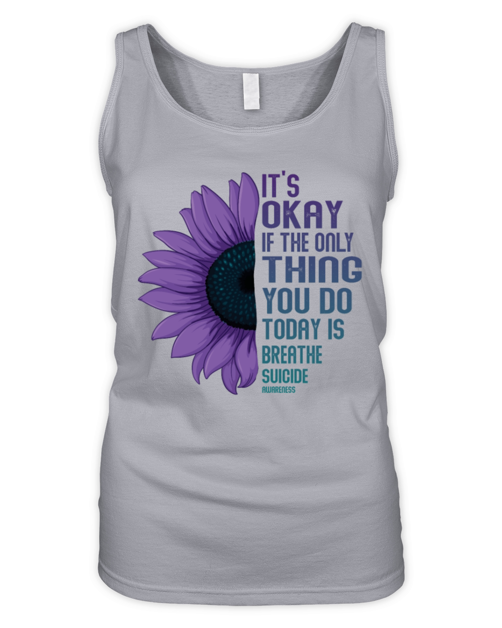 Mental Health Warrior Purple and Teal Organic Women's Tank Top