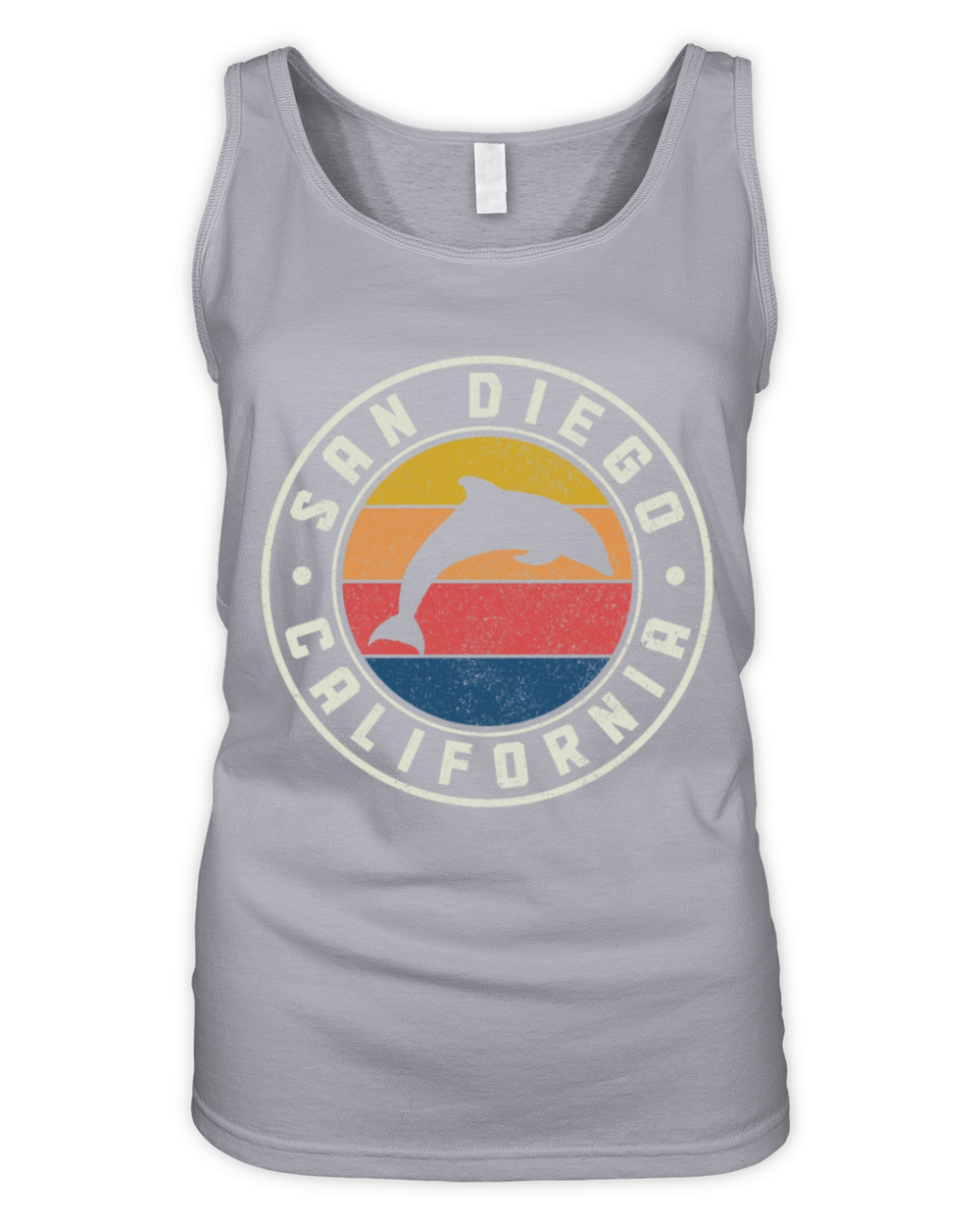 San Diego California Dolphin Souvenir Organic Women's Tank Top