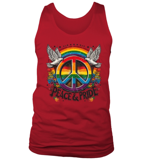 LGBT Pride Month Peace and Pride Design Tank Top Unisex