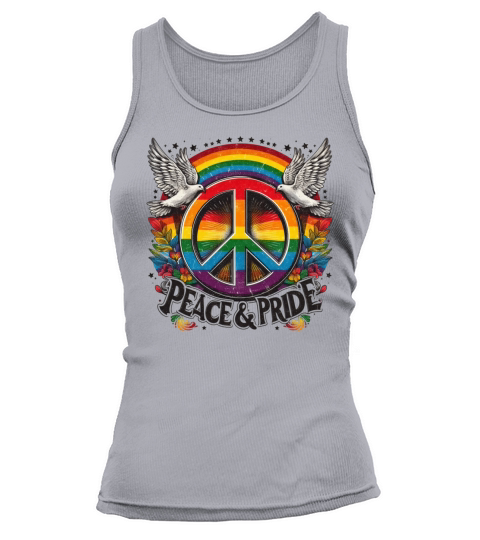 LGBT Pride Month Peace and Pride Design Tank top Woman