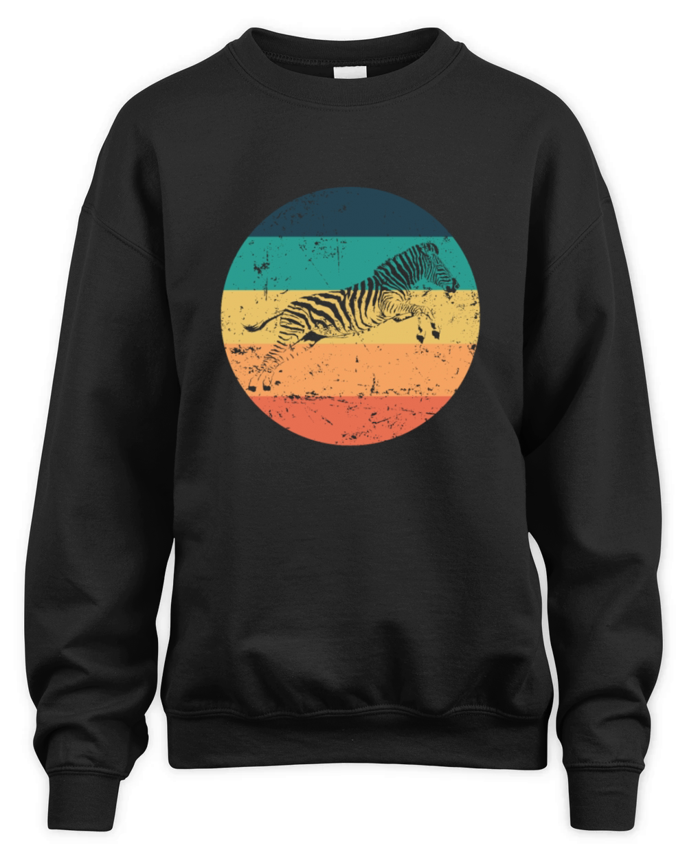 Zebra Africa Animal black white Stripes Unisex Premium Crewneck Sweatshirt