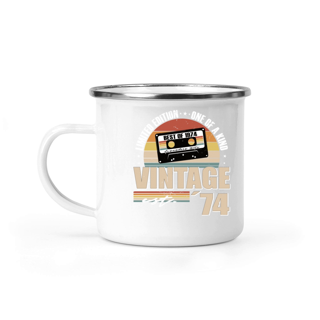 50th birthday vintage 1974 born in 1974 Camping Mug