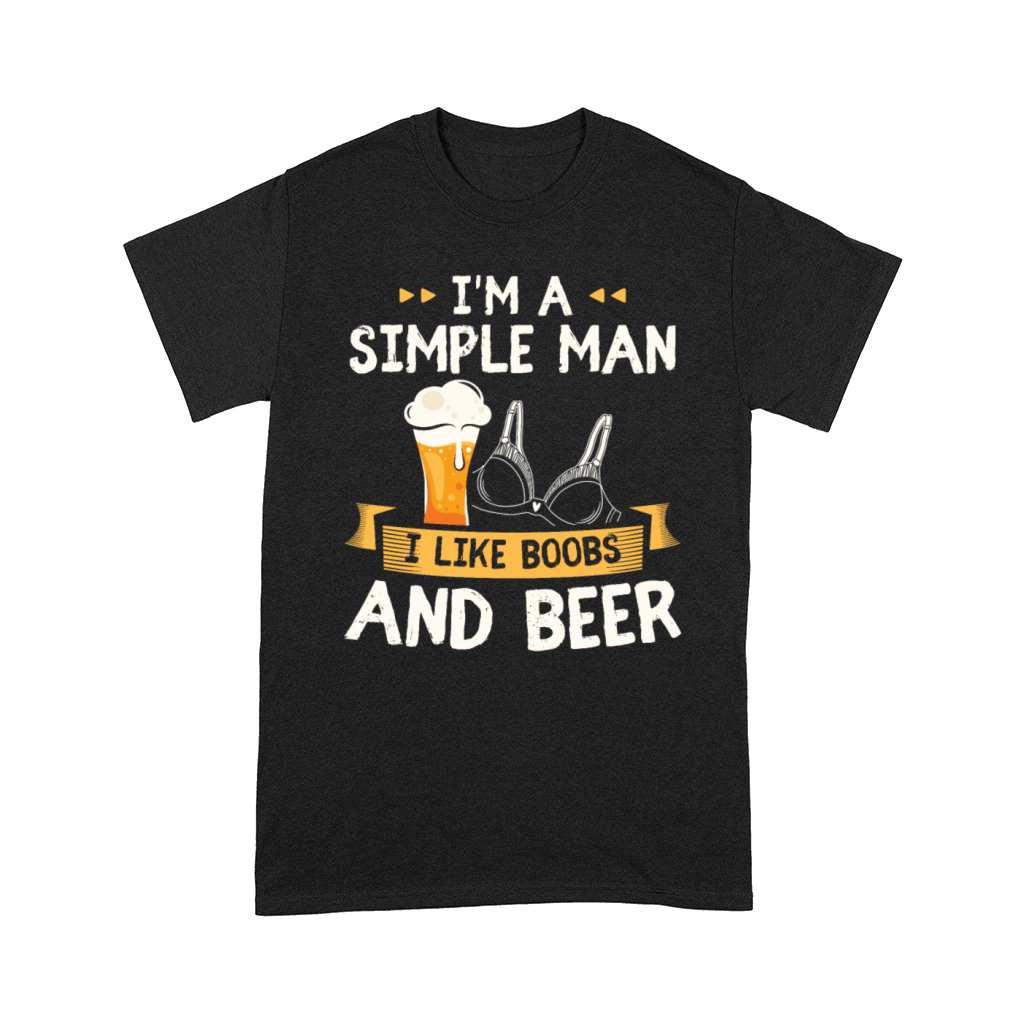 Beer Humor Simple Pleasures Mens Apparel Comfort T-shirt