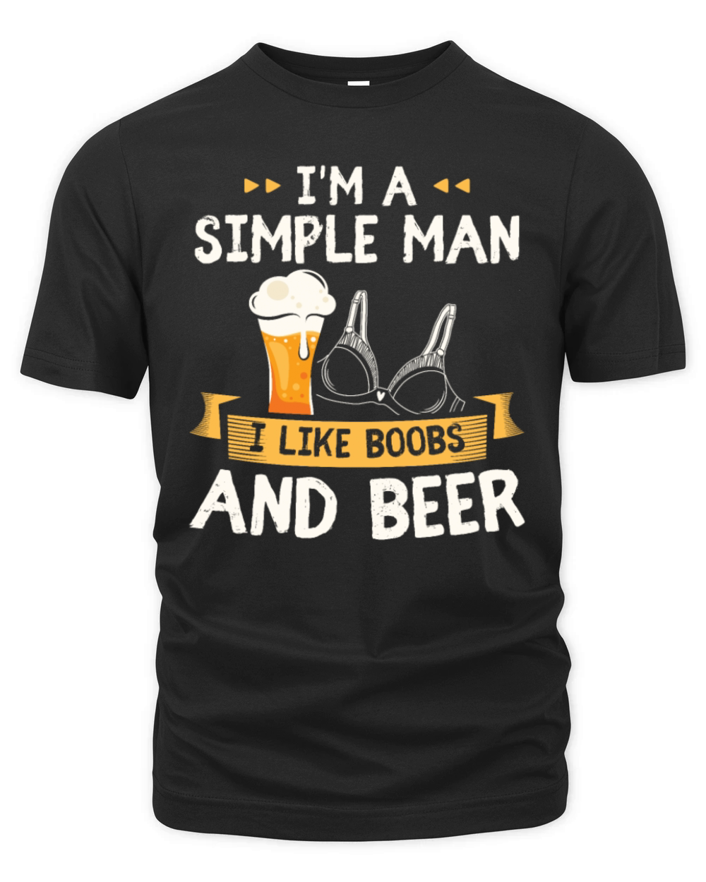 Beer Humor Simple Pleasures Mens Apparel Organic Unisex T-shirt