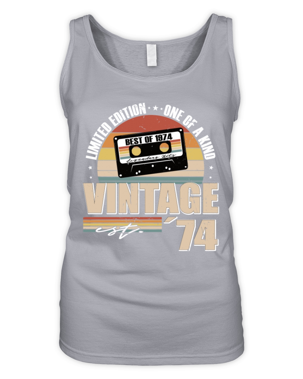 50th birthday vintage 1974 born in 1974 Organic Women's Tank Top