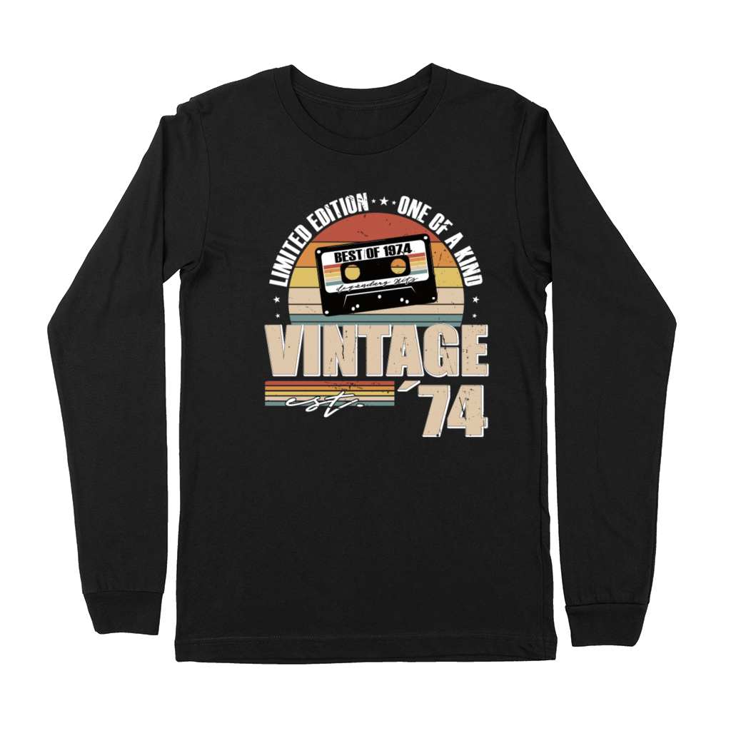 50th birthday vintage 1974 born in 1974 Premium Long Sleeve