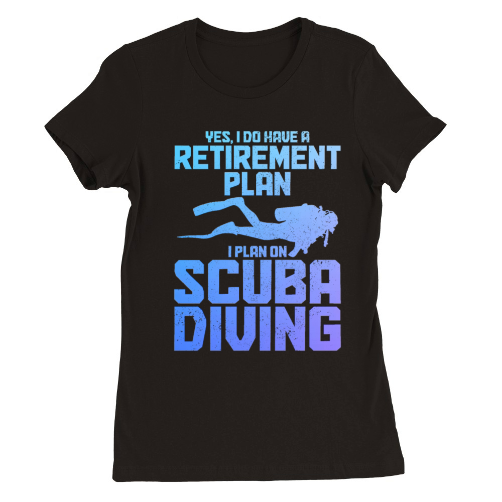 Scuba Diving Funny Vintage Diver Gift Premium Womens Crewneck T-shirt