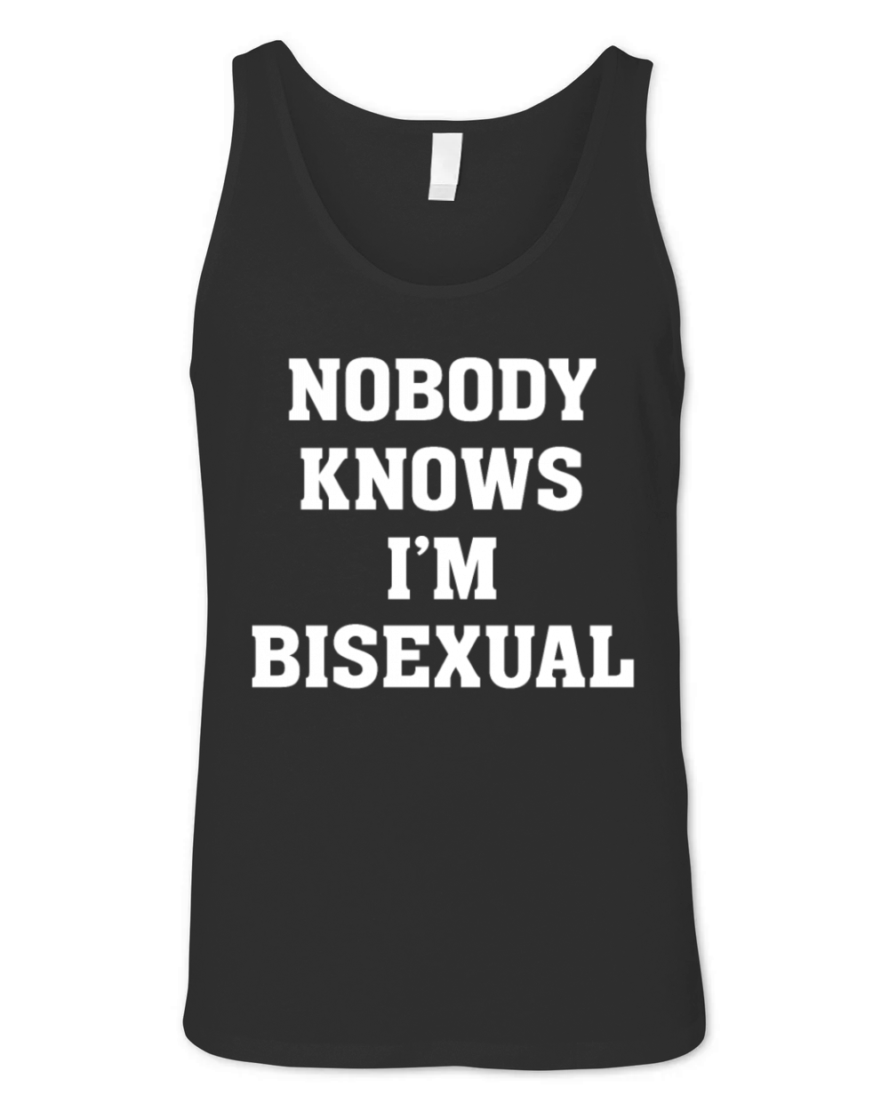 Nobody Knows Im Bisexual T Shirt LGBT Pride Unisex Jersey Tank