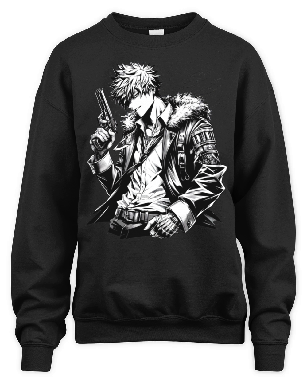 Anime Punk Figure Unisex Premium Crewneck Sweatshirt