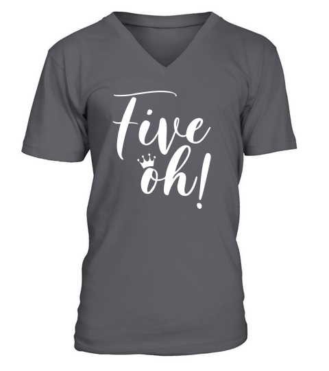 Five Oh 50th Birthday 50 Years Old V-Neck T-shirt