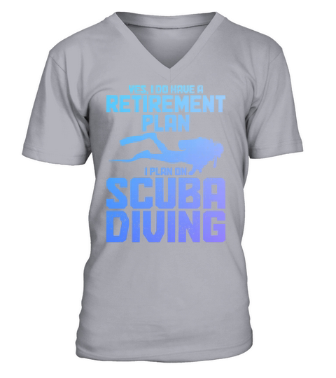 Scuba Diving Funny Vintage Diver Gift V-Neck T-shirt