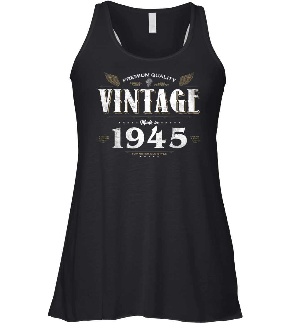79 Years Old Vintage 1945 Limited Edition 79th Women's Flowy Tank Top