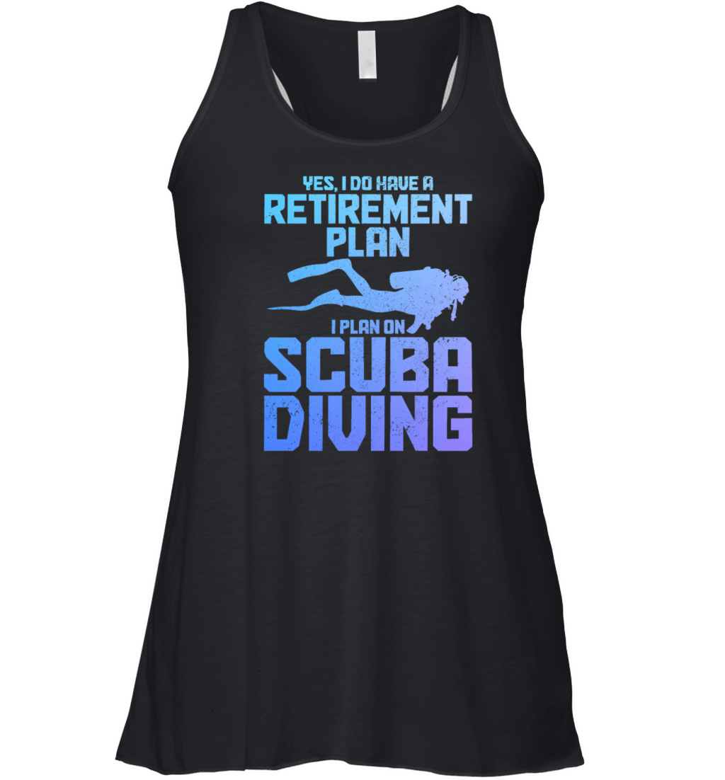 Scuba Diving Funny Vintage Diver Gift Women's Flowy Tank Top