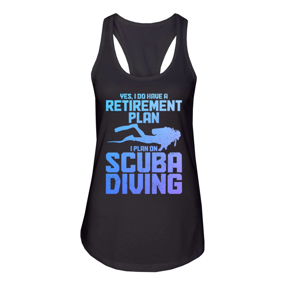 Scuba Diving Funny Vintage Diver Gift Women's Racerback Tank