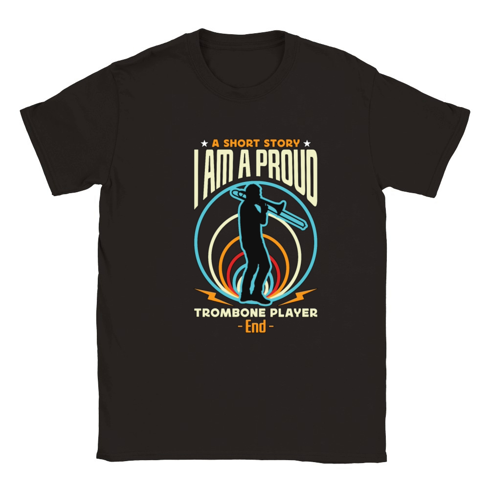 Trombone Player A Short Story I Am A Marching Band Classic Kids Crewneck T-shirt