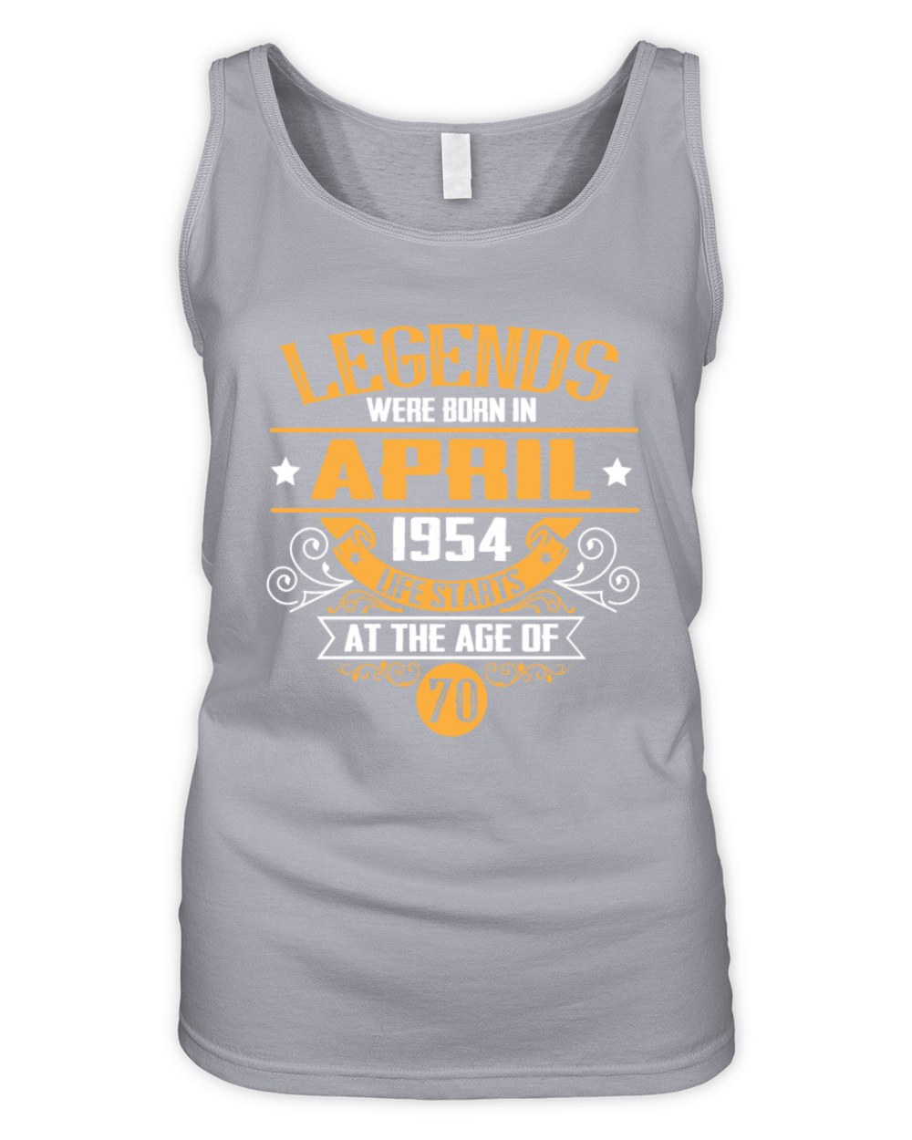 70th Birthday April 1954 Vintage Organic Women's Tank Top