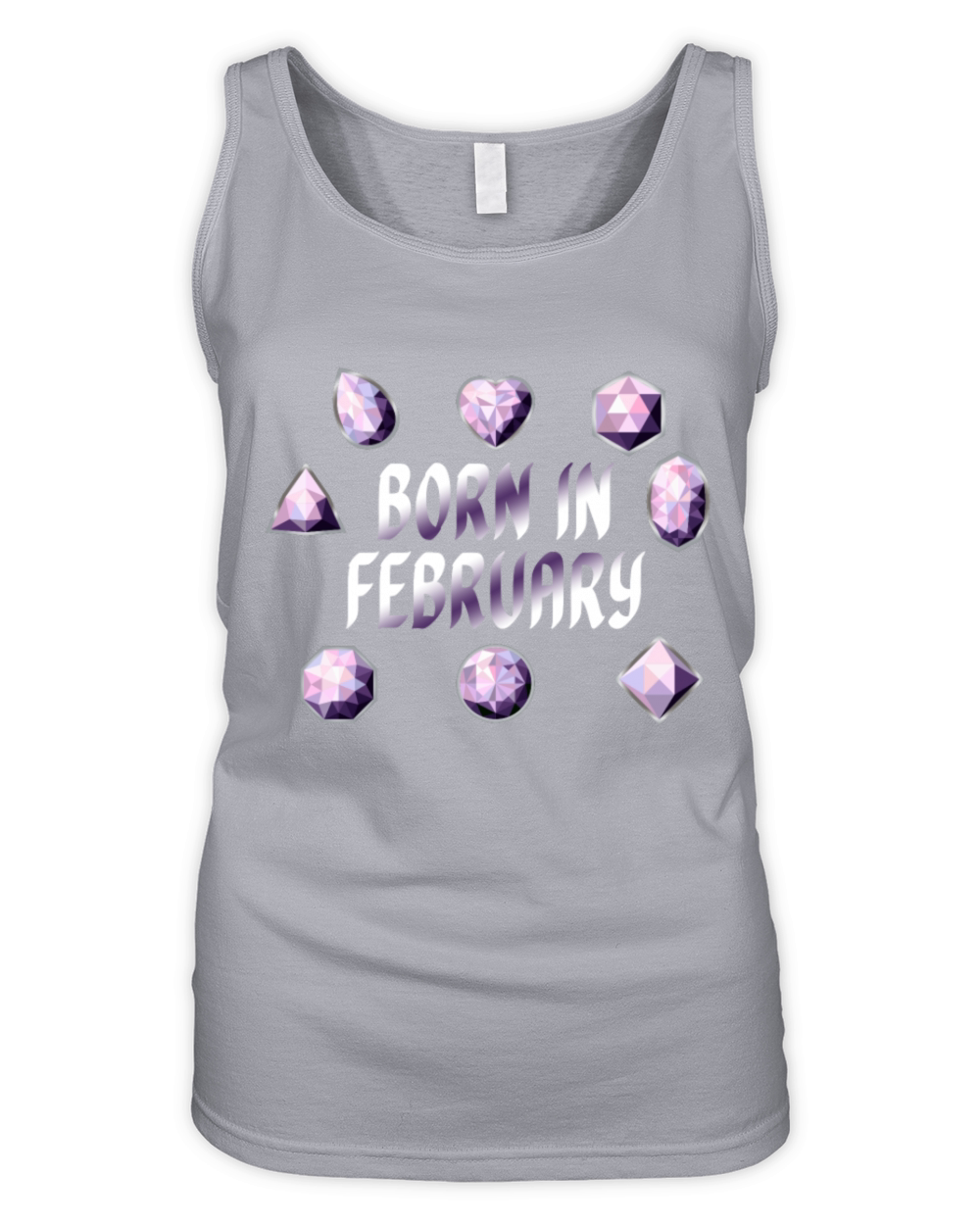 Born In February Purple Birthstone Gemstone Organic Women's Tank Top