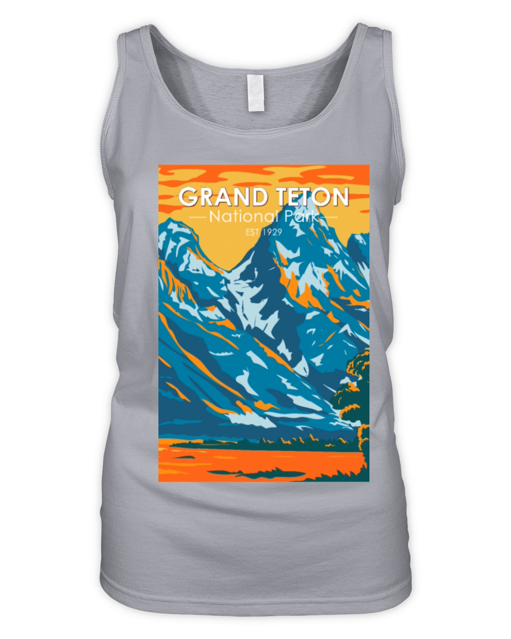 Grand Teton National Park Wyoming Vintage Organic Women's Tank Top
