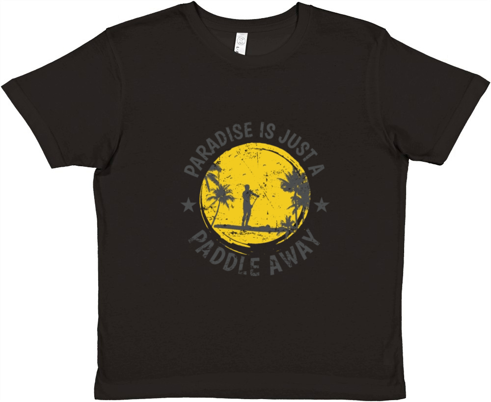 Paradise is Just a Paddle Away SUP Balance Premium Kids Crewneck T-shirt