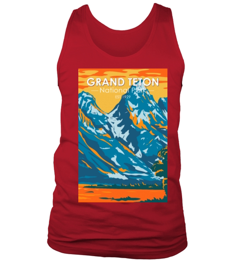 Grand Teton National Park Wyoming Vintage Tank Top Unisex