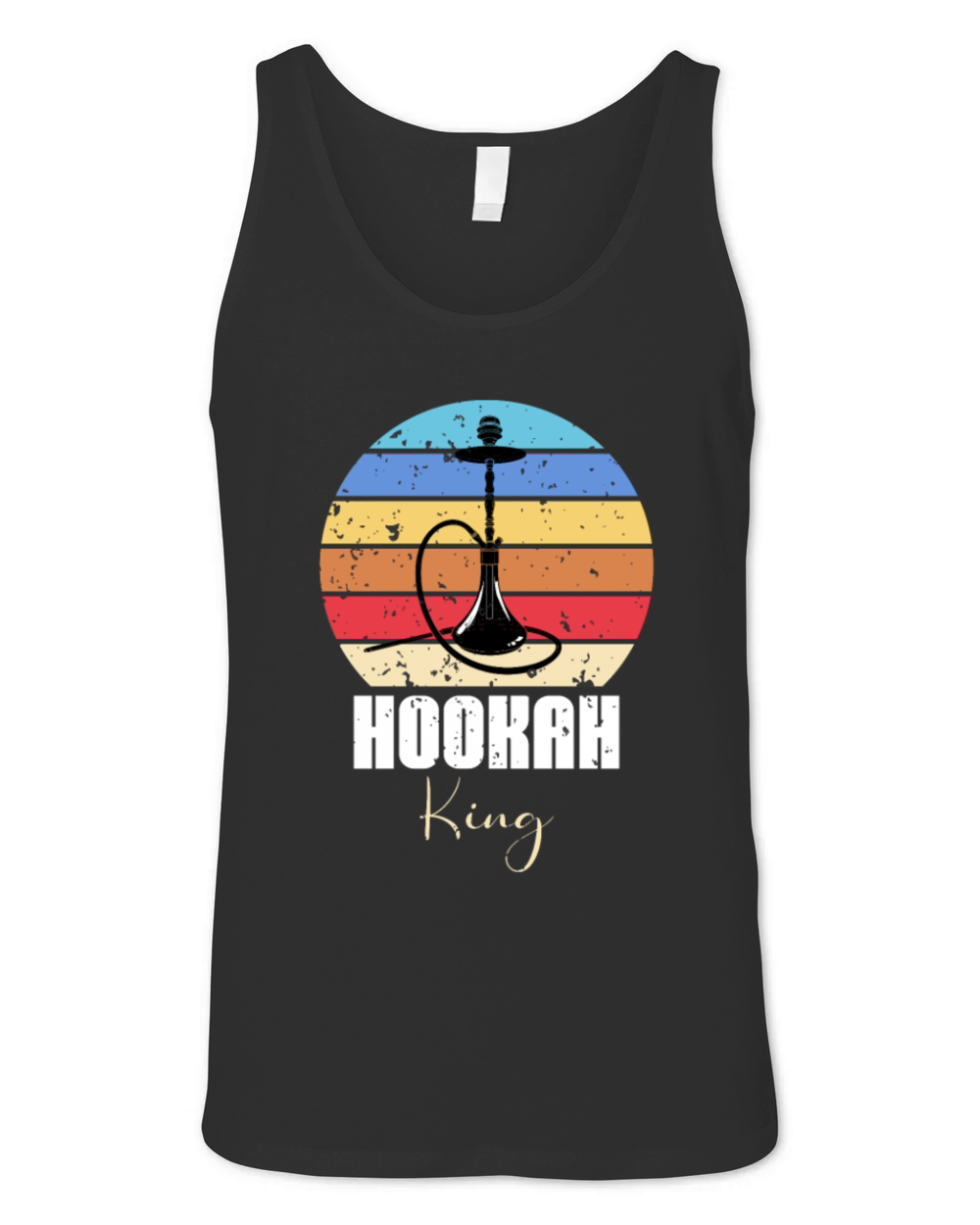 Vintage Retro Shisha Smoker Hookah King Unisex Jersey Tank