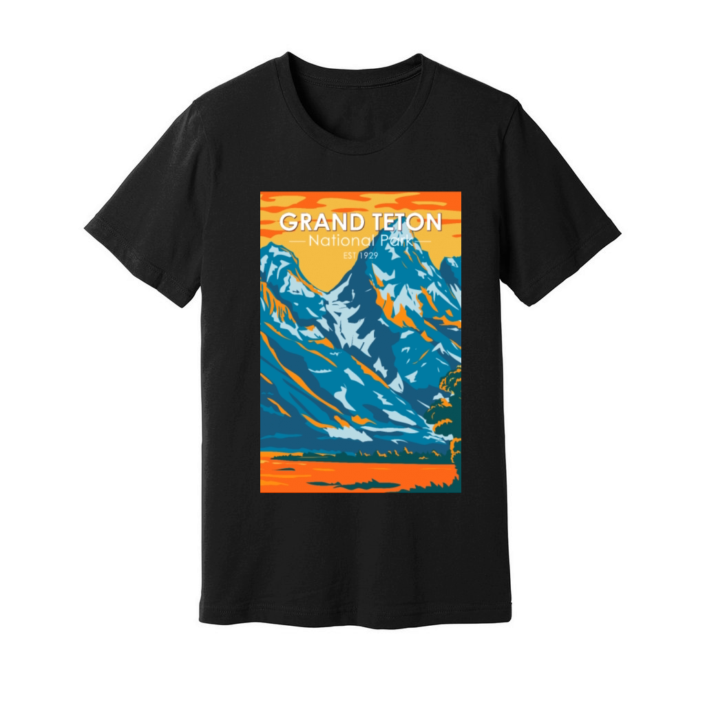 Grand Teton National Park Wyoming Vintage Unisex Jersey Tee