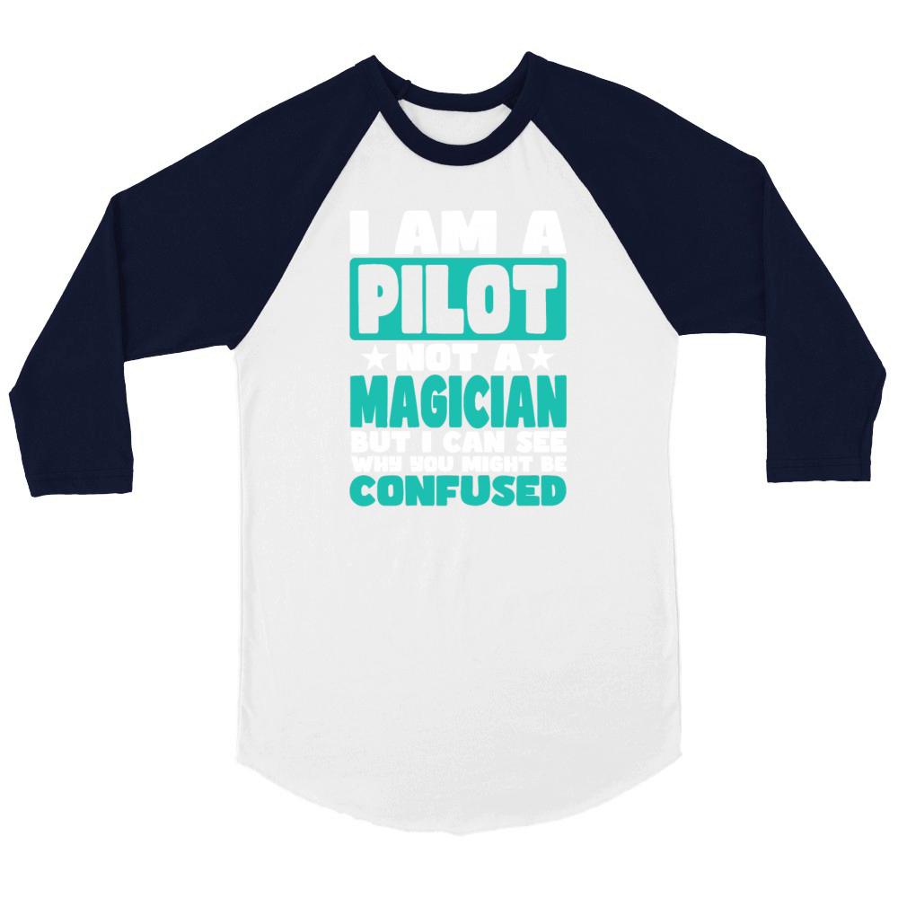 Pilot Unisex ¾ sleeve Raglan T-shirt