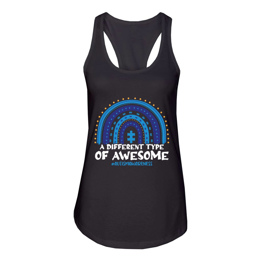 A Different Type Of Awesome Autism Awareness Women's Racerback Tank