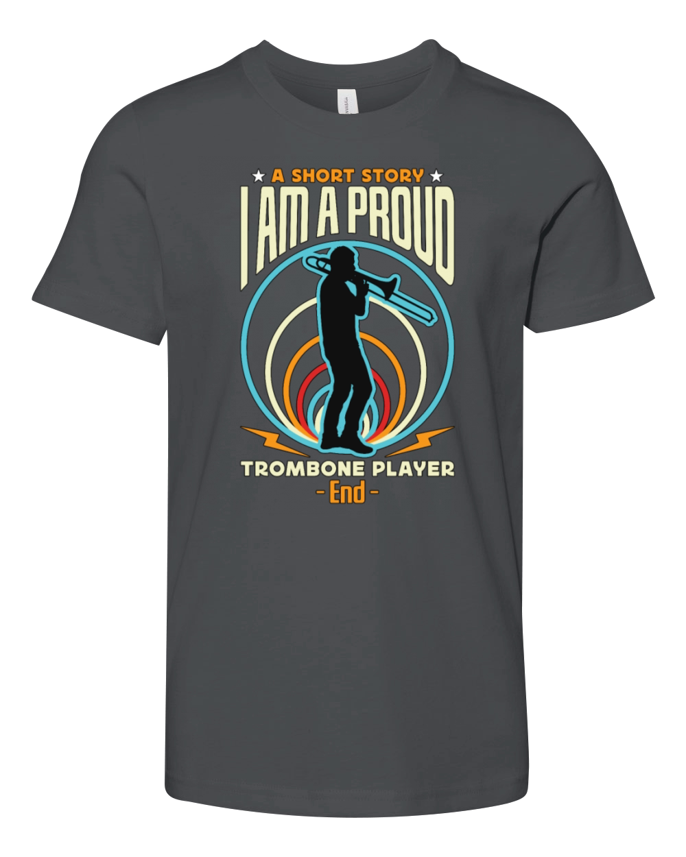 Trombone Player A Short Story I Am A Marching Band Youth Unisex Jersey Tee
