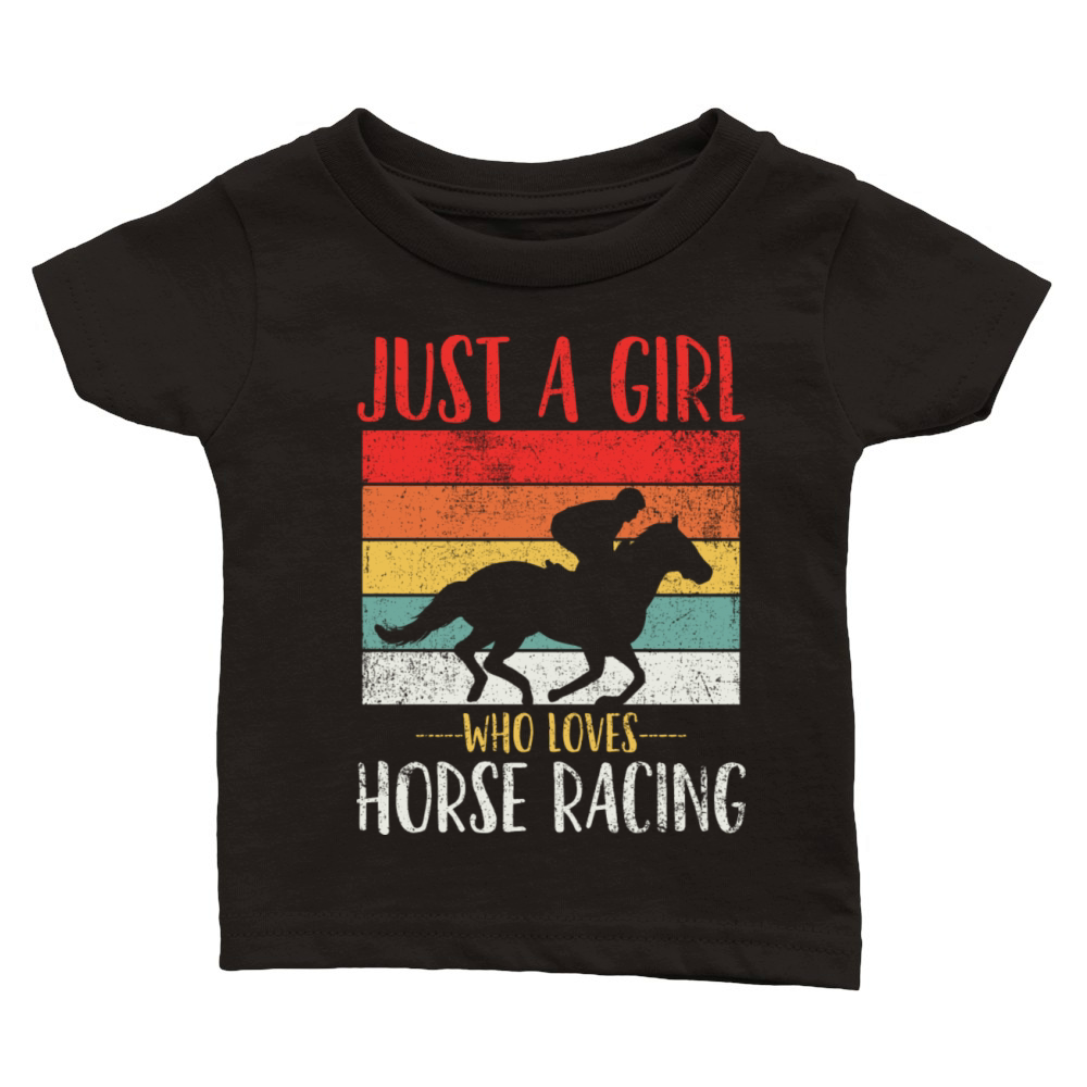 Horse Racing Vintage Classic Baby Crewneck T-shirt