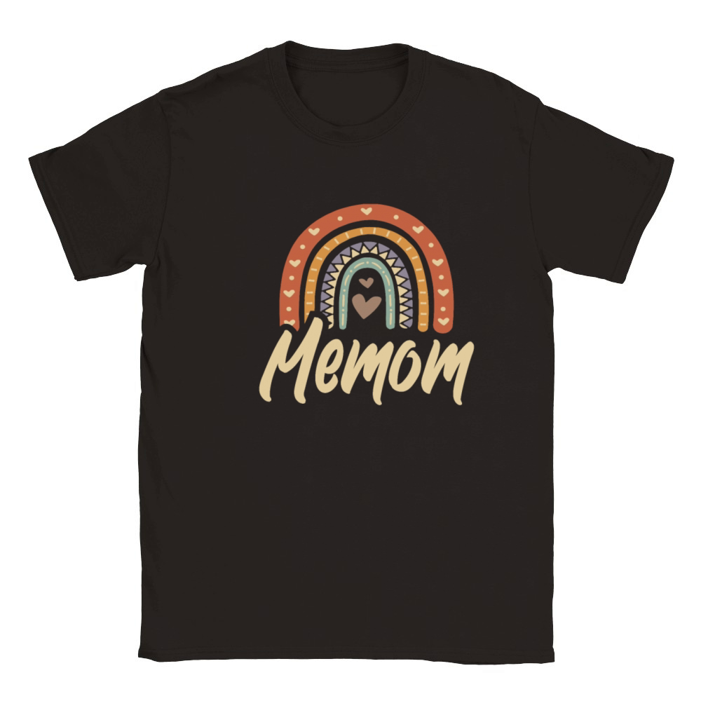 Memom Rainbow Funny Grandma Classic Kids Crewneck T-shirt