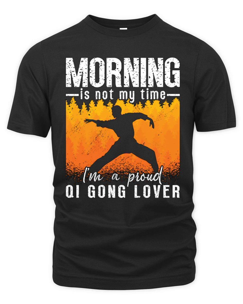 Qigong Lover Morning Is Not My Time Meditation Organic Unisex T-shirt