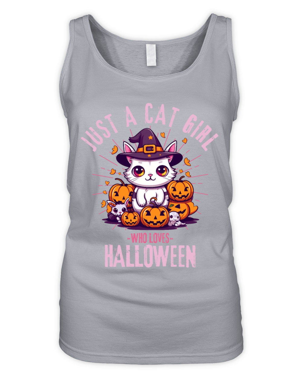 Halloween cat girl Organic Women's Tank Top