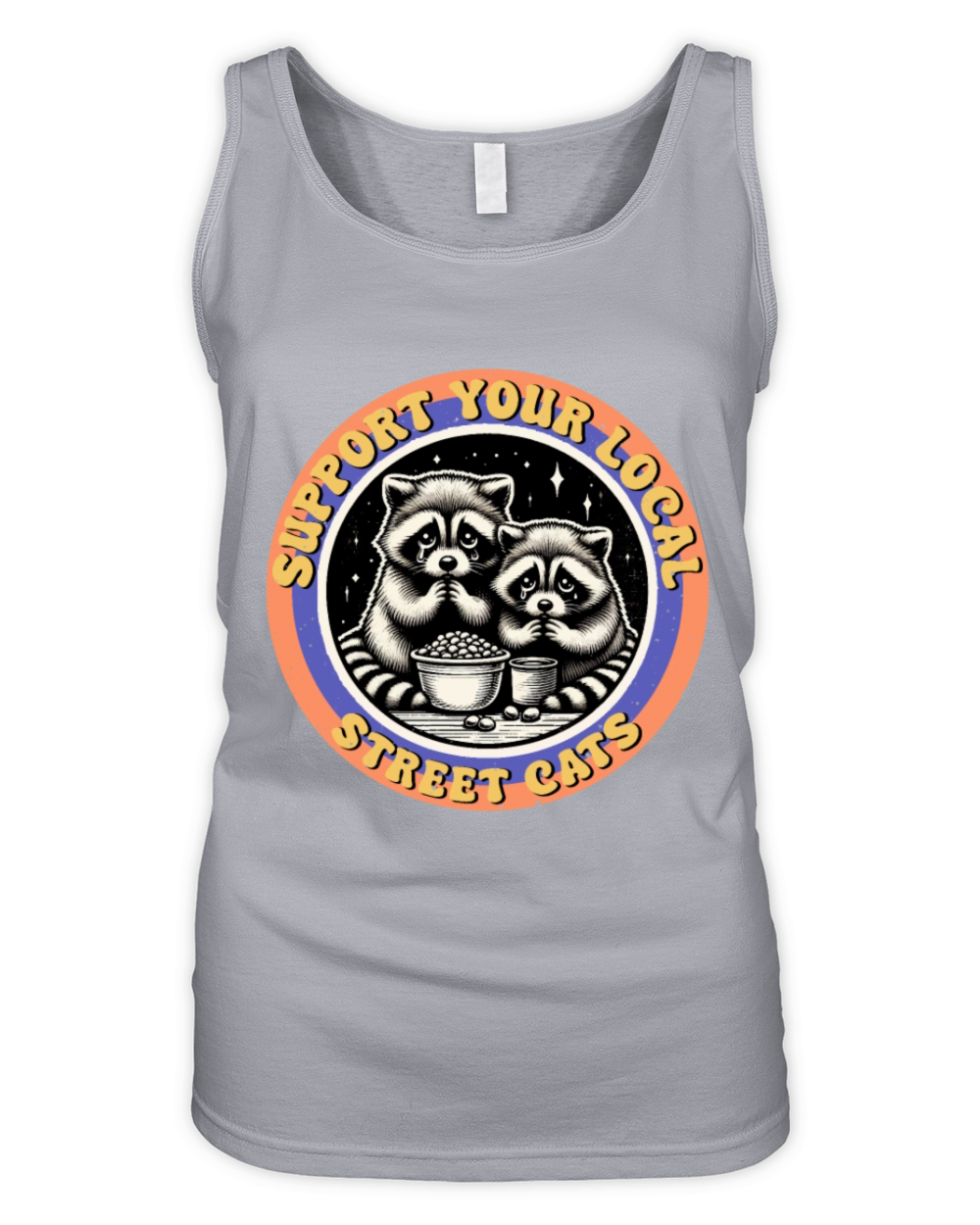 Support Your Local Street Cats Raccoons Organic Women's Tank Top