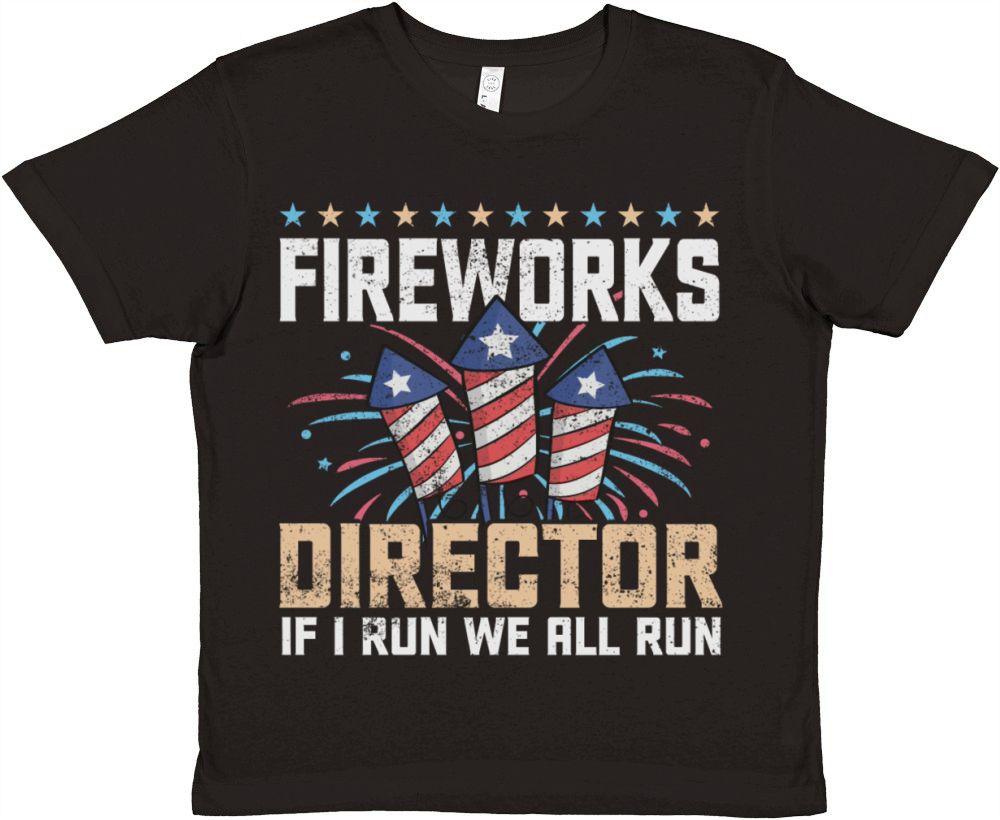 Fireworks director if i run we all run Premium Kids Crewneck T-shirt