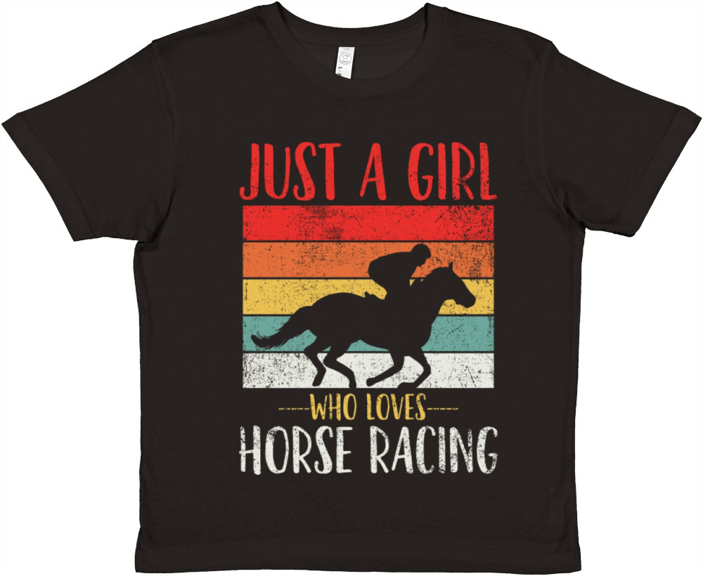 Horse Racing Vintage Premium Kids Crewneck T-shirt