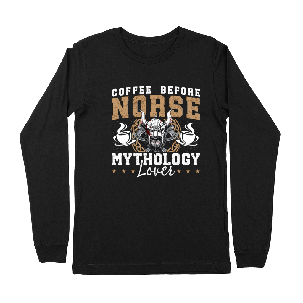 Norse Mythology Lover Coffee Valkyrie Coffee Lover Premium Long Sleeve