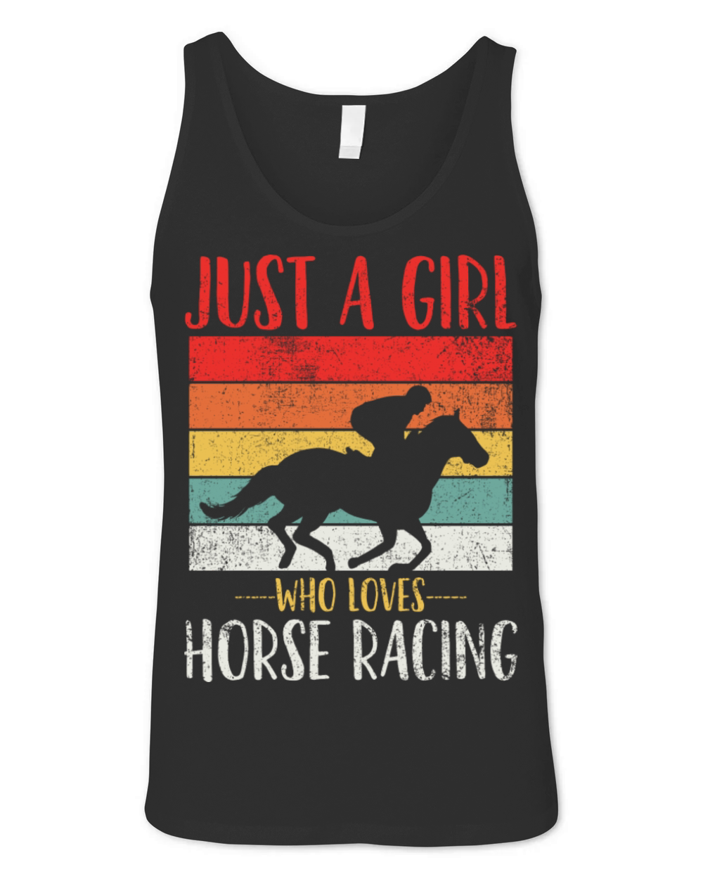 Horse Racing Vintage Unisex Jersey Tank