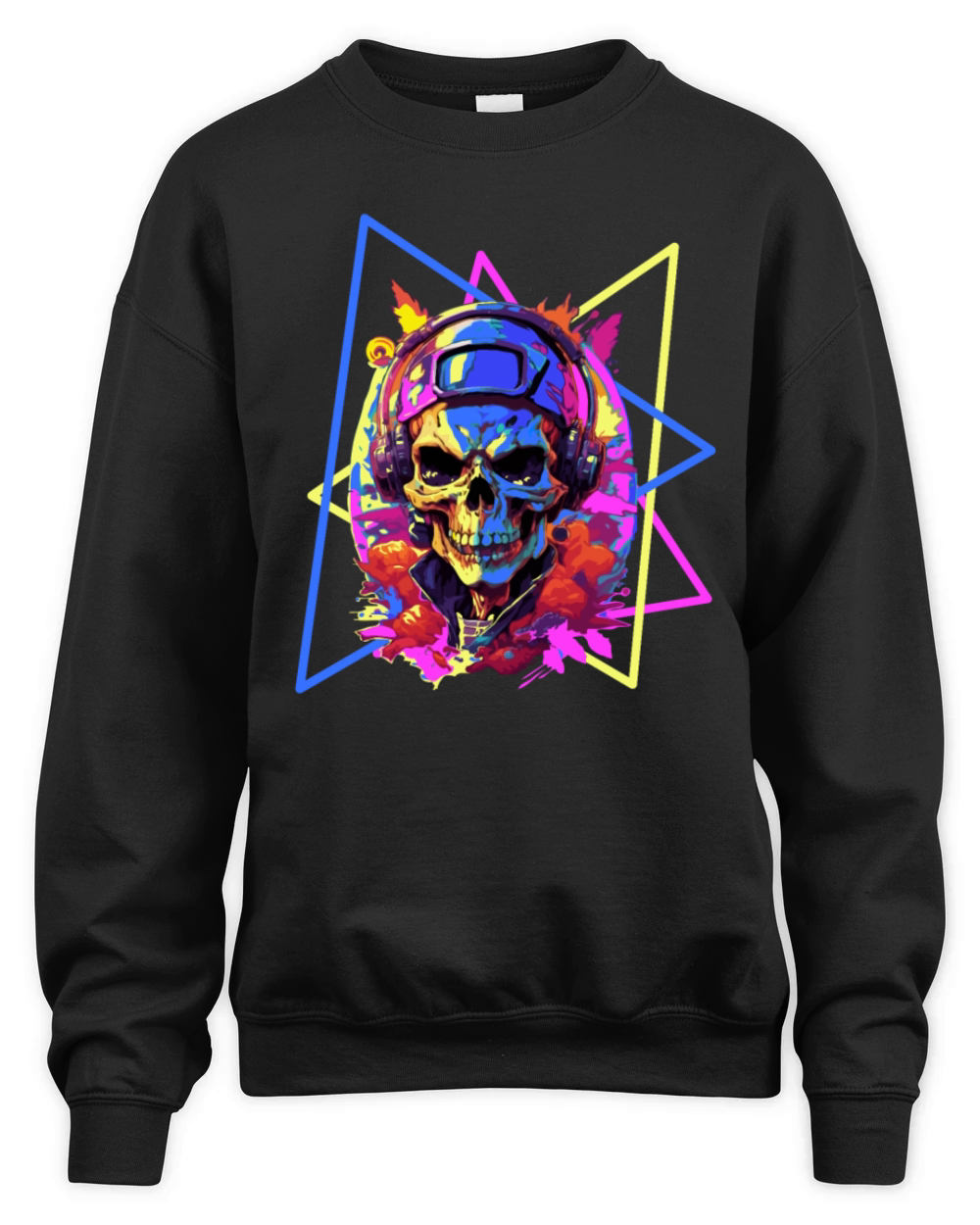 Disco Skull music Unisex Premium Crewneck Sweatshirt