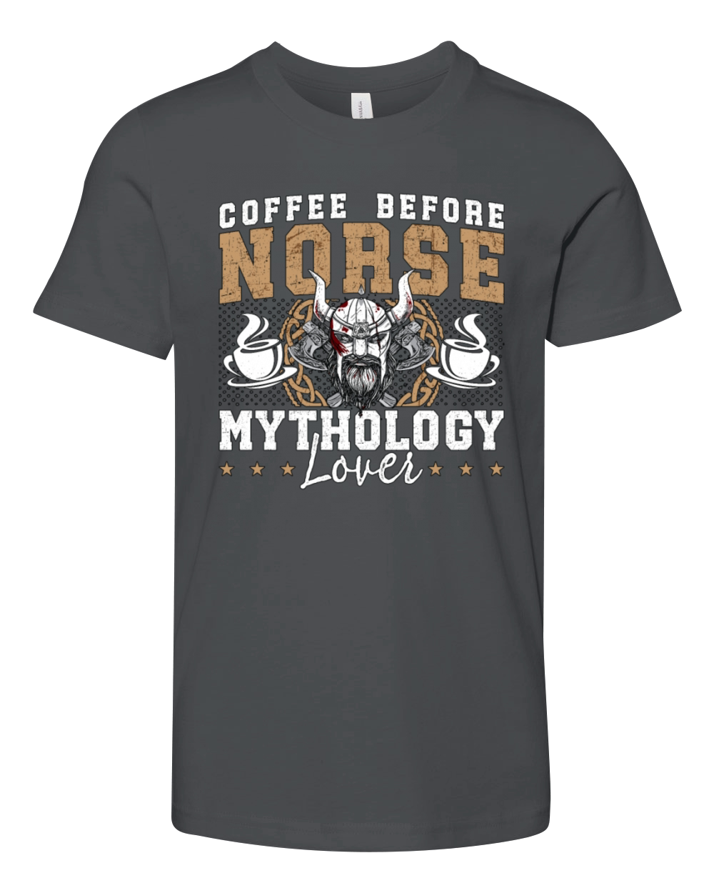 Norse Mythology Lover Coffee Valkyrie Coffee Lover Youth Unisex Jersey Tee